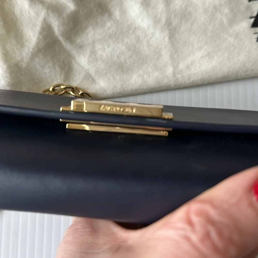 Zac Posen crossbody navy leather bag